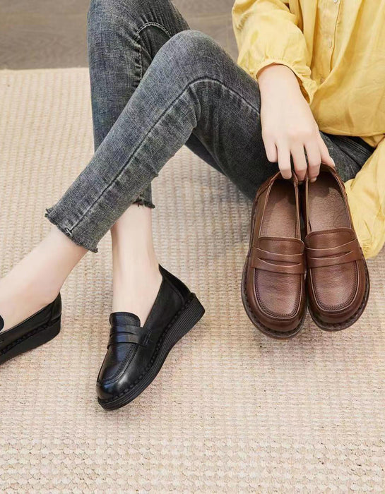 Soft Leather Comfortable Leather Flat Shoes Feb Shoes Collection 2023 72.80