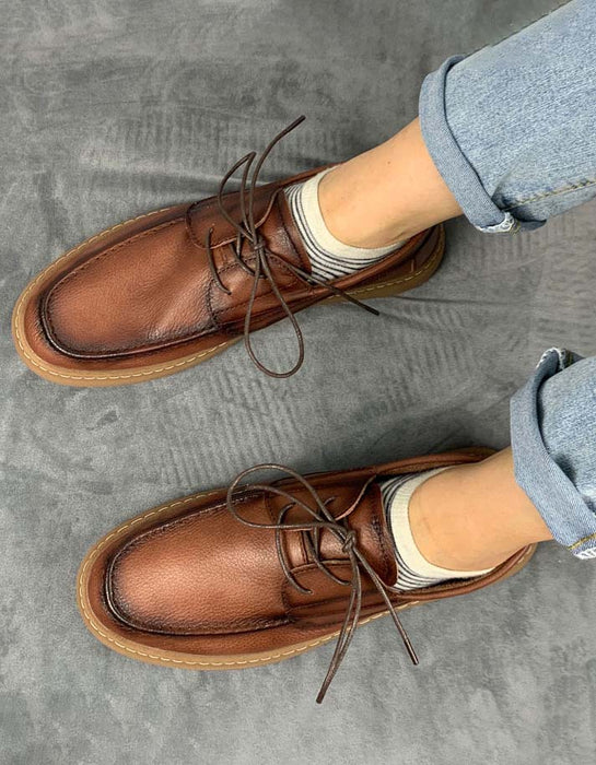 Soft Leather Handmade Lace-up Retro  Shoes for Men April Shoes Collection 2022 80.70