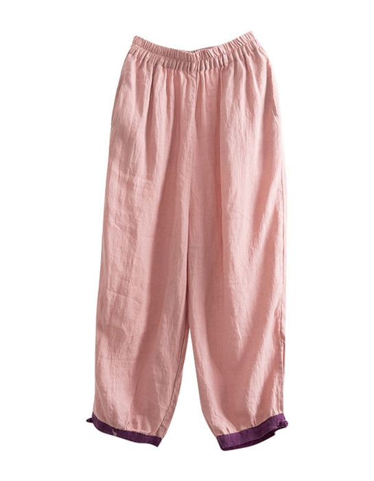 Solid Color Loose Summer Linen Pants Bottoms 51.00