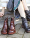 Spring Autumn Round Head Handmade Vintage Wedge Boots Feb New Trends 2021 88.88
