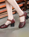 Comfortable Retro Woven Chunky Heel Sandals Dec Shoes Collection 2022 79.00