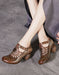 Handmade Retro Leather Vintage Chunky Heels March New 2020 105.00