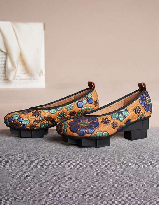 Spring Ethnic Style Retro Printed Shoes
