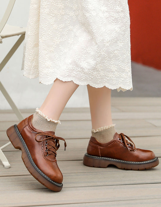 Spring Round Toe Lace-up Mary Jane Shoes March Shoes Collection 2023 85.00