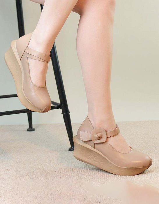 Spring Handmade Ankle Strap Wedge Shoes April Shoes Collection 2022 112.00
