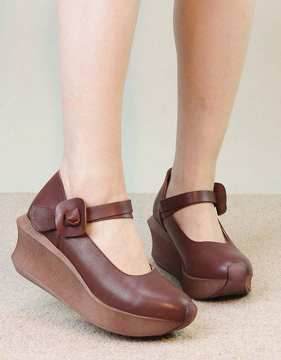 Spring Handmade Ankle Strap Wedge Shoes April Shoes Collection 2022 112.00