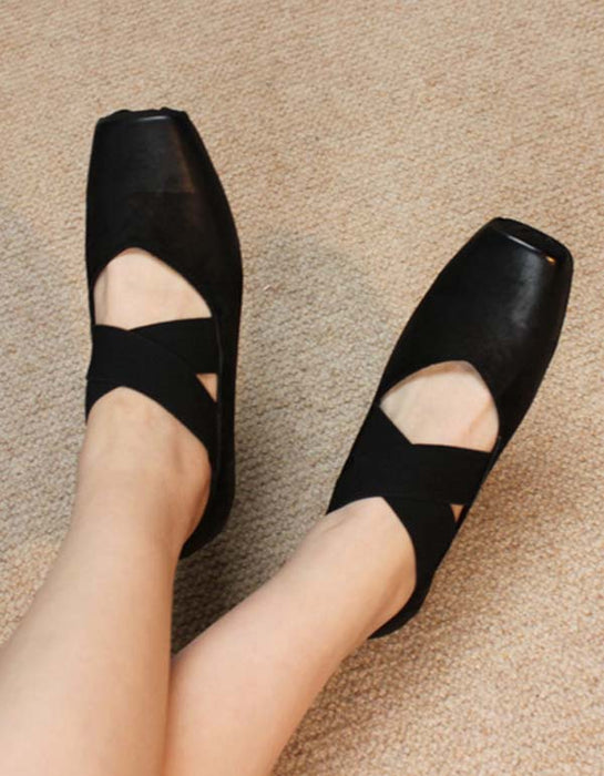 Spring Handmade Cross-strap Square-toe Ballet Shoes May Shoes Collection 2022 99.50
