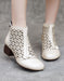 Spring Handmade Flower Hollow Chunky Boots March Shoes Collection 2023 79.00