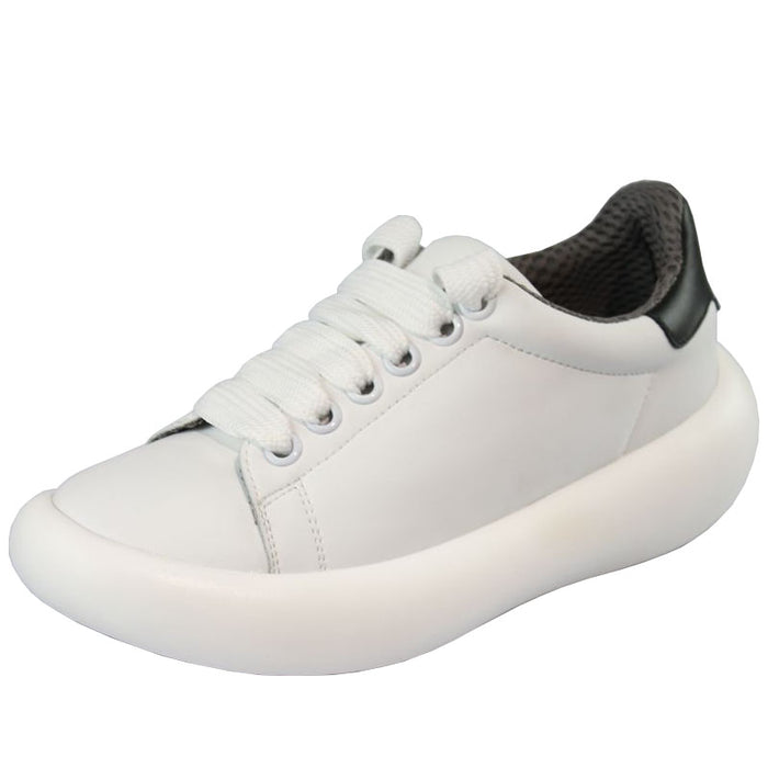 Spring Lace Up Soft Bottom Casual Shoes White