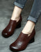 Spring Leather Chunky Heel Handmade Women's Shoes May Shoes Collection 89.60