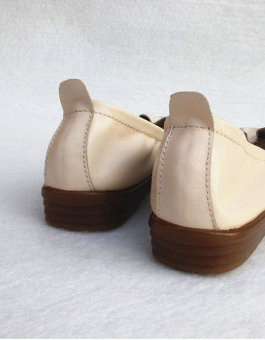 Spring Leather Flats Handmade Walking Shoes 35-41 May Shoes Collection 73.80