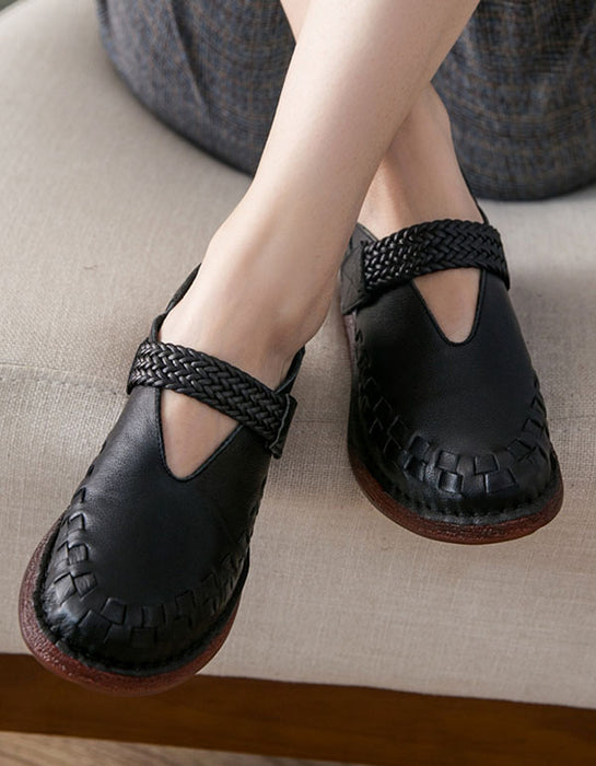 Spring Leather Retro Hand-made Comfortable Shoes