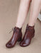 Spring Retro Leather Boots Chunky Heel May Shoes Collection 80.50