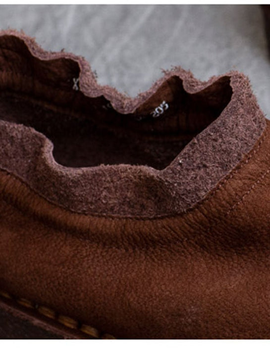 Spring Handmade Retro Soft Leather Ankle Boots 41-42 — Obiono