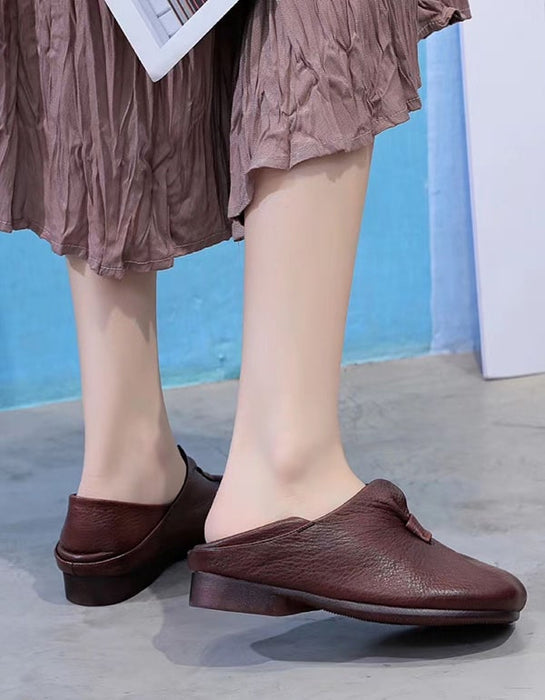 Brown flats for women