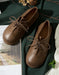Spring Soft Leather Lace-up Retro Flat Shoes March Shoes Collection 2023 96.60