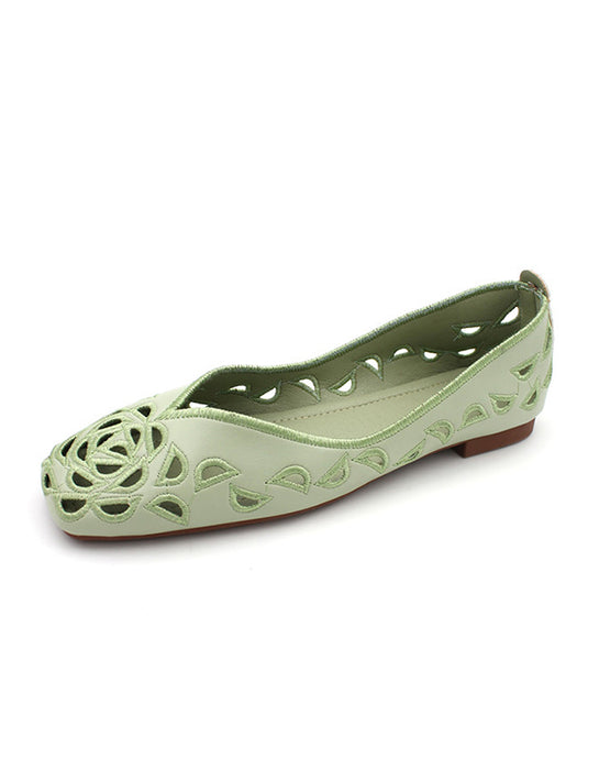 Spring Summer Breathable Square Head Flats 35-41 May Shoes Collection 46.20