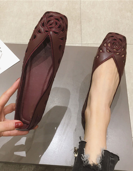 Spring Summer Breathable Square Head Flats 35-41 May Shoes Collection 46.20