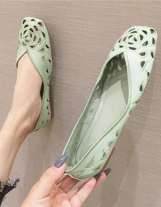 Spring Summer Breathable Square Head Flats 35-41 May Shoes Collection 46.20