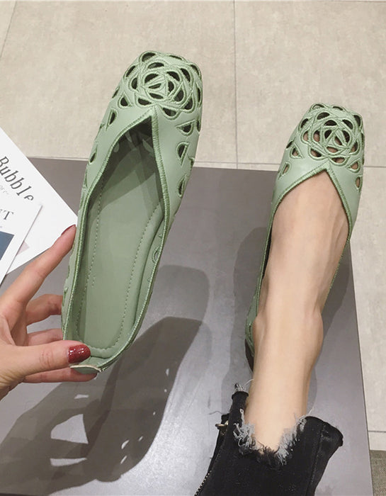 Spring Summer Breathable Square Head Flats 35-41 May Shoes Collection 46.20