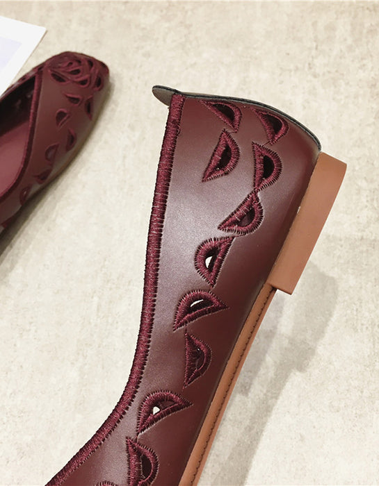 Spring Summer Breathable Square Head Flats 35-41 May Shoes Collection 46.20