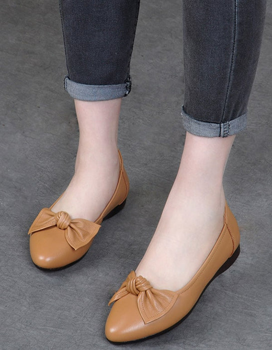 Spring Summer Pointed Toe Comfort Flat Shoes 35 / Gray