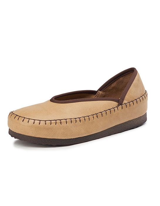 Spring Summer Retro Leather Flats Loafers May Shoes Collection 73.70