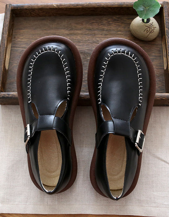 Spring Wide Head T-strap Comfortable Loafers March Shoes Collection 2023 76.00