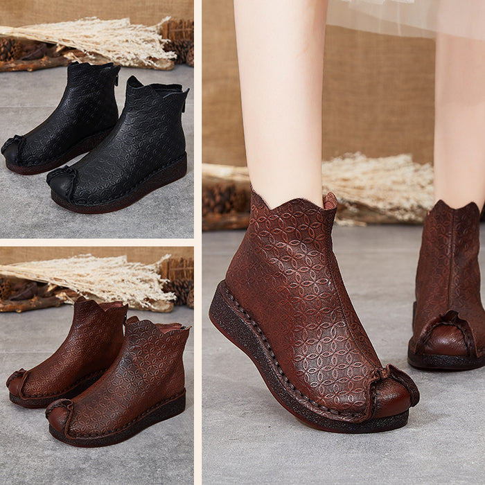 Spring Autumn Handmade Leather Retro Casual Boots|Gift Shoes