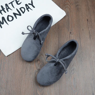 Zapatos planos de ante cómodos para mujer de primavera