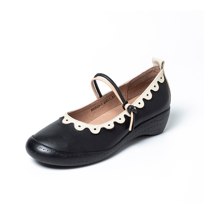 Spring Comfortable Leather Women's Flats