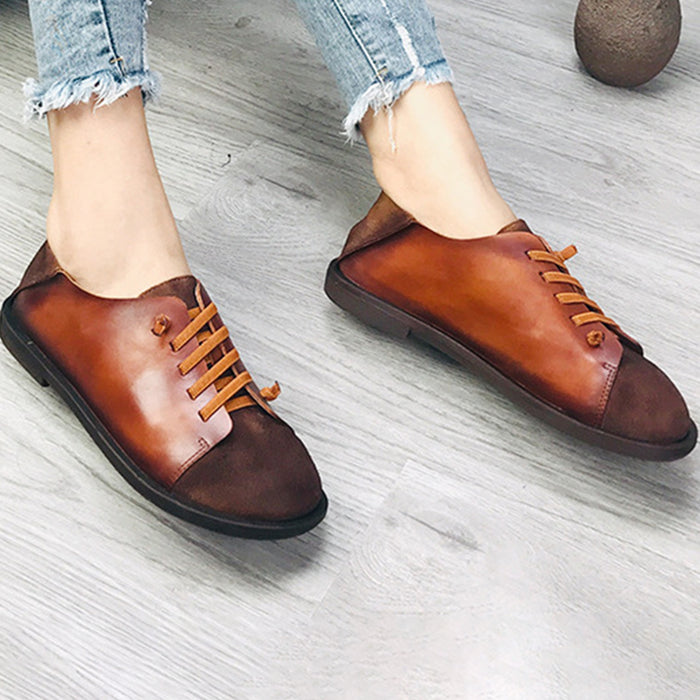Spring Flats Color Matching Women's Retro Loafers March New 2020 73.00