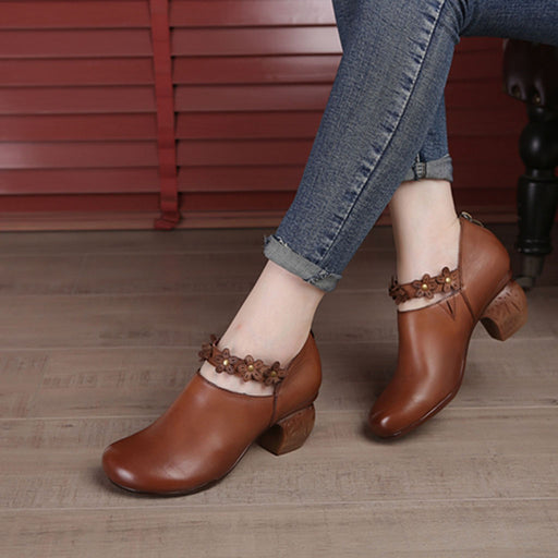 Spring Handmade Floral Chunky Shoes | Gift Shoes Jan New 2020 73.50