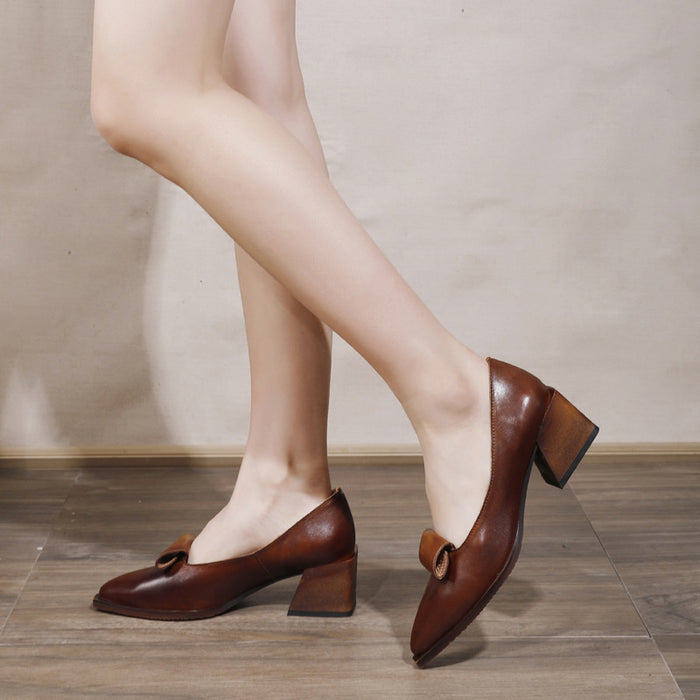 Spring Heel Pointed Toe Vintage Shoes | Gift Shoes