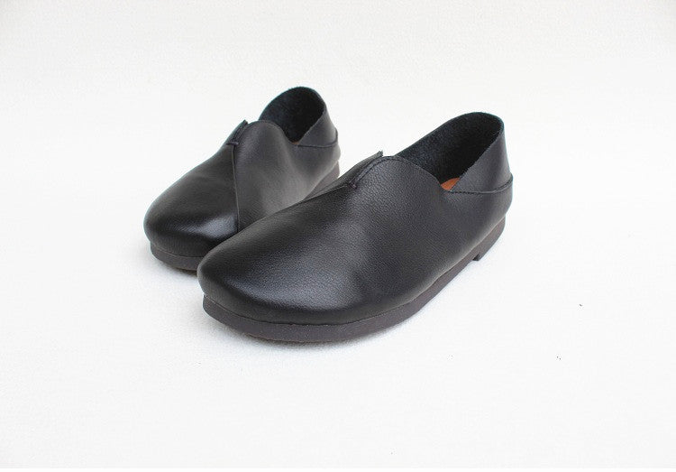 Spring Leather Soft Women's Hand-made Flats