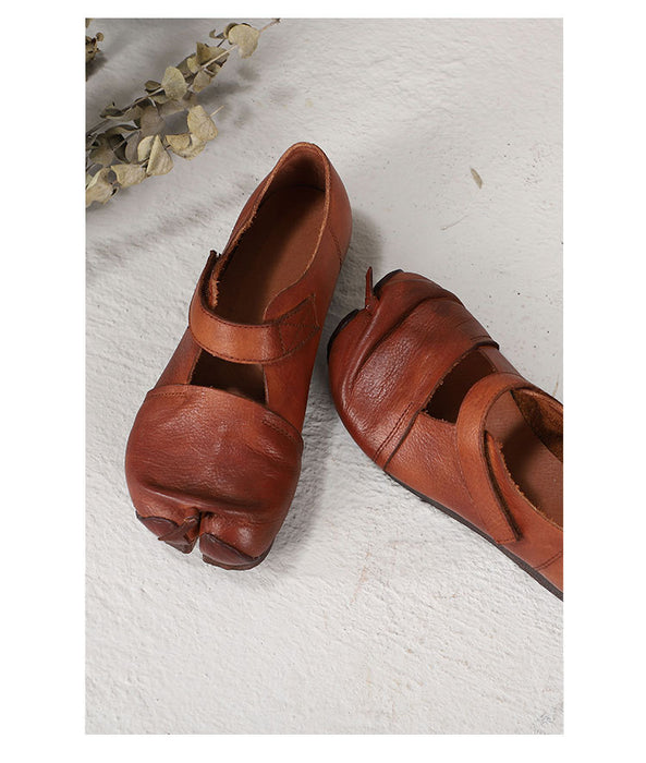 Spring Retro Leather Split Toe Comfortable Shoes