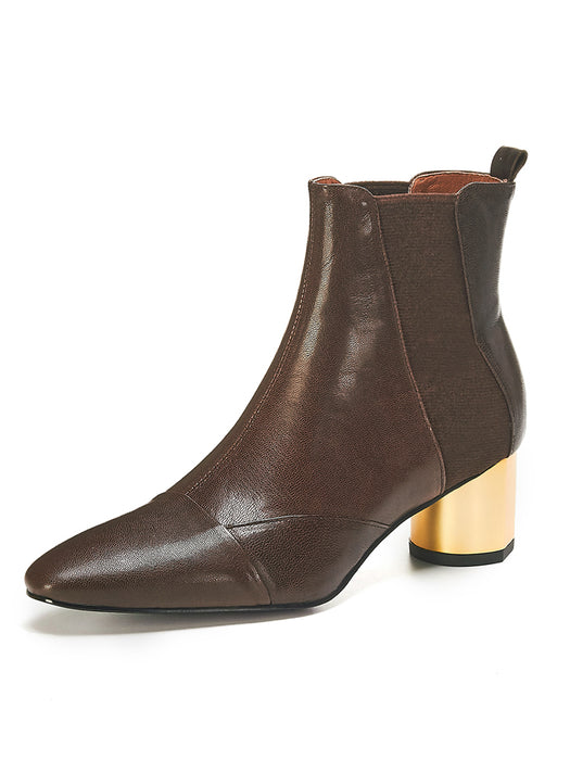 Spring Thick Heel Pointed Chelsea Boots 35-41