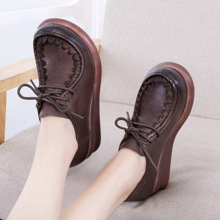 Spring Thick Sole Retro Women's Shoes