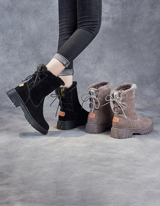 Suede Mid-tube Thick Heeled Winter Boots Dec New Trends 2020 75.00