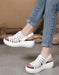 Retro Leather Summer Straps Wedge Sandals Slingback May Shoes Collection 85.00