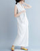 Summer Cotton Cross V-neck Sleeveless Dress Accessories 98.00