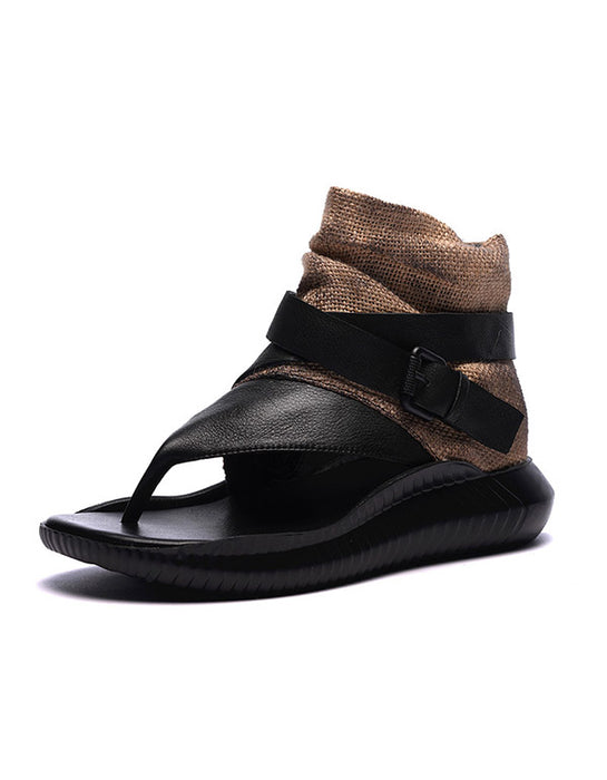 Summer Buckle Flip-Flop Sandals