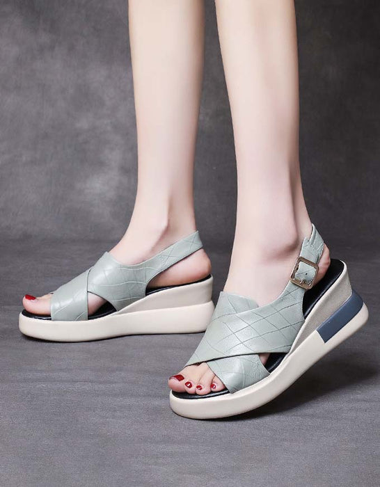 Summer Front Cross Strap Wedge Sandals Slingback April Shoes Collection 2022 75.00