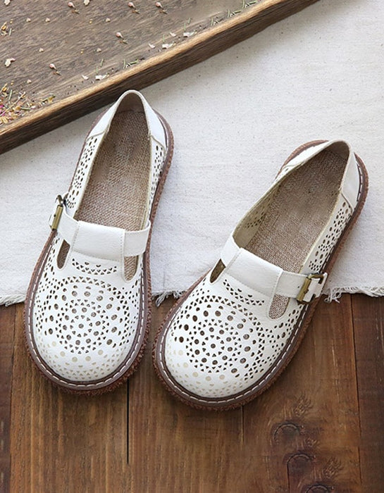 Summer Handmade Round Head Retro Leather Shoes June Shoes Collection 2021 71.50