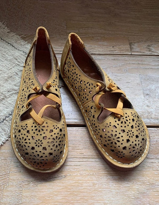Summer Handmade Womens Retro Flat Shoes