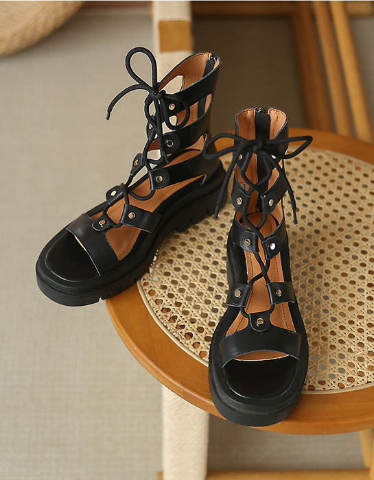 Summer Lace-up Roman Style Vintage Sandals May Shoes Collection 2022 102.00