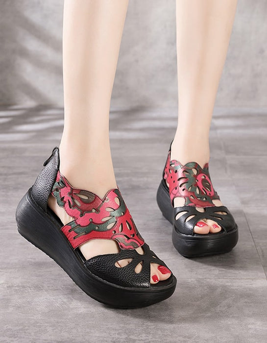 Summer Open Toe Printed Wedge Sandals May Shoes Collection 2021 75.50