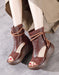 Summer Open Toe Side Hollow Leather Sandals June New 2020 82.00