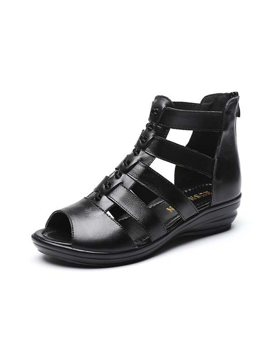 Summer Retro Roman Flat Sandals Boots 35-43