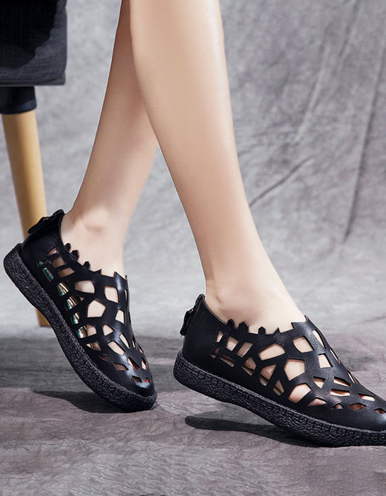 Summer Round Head Leather Flats